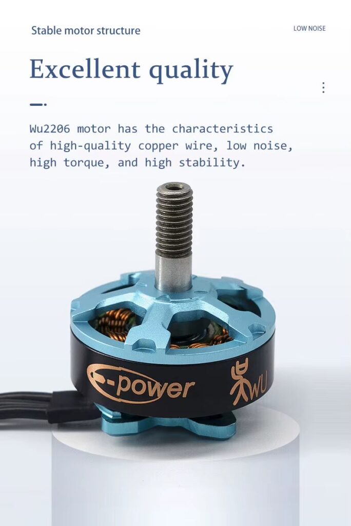 Wu2206 brushless motor 1750KV 2400KV 2700KV series