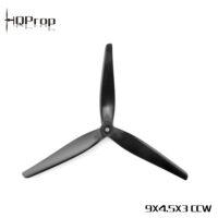 HQ MacroQuad Prop 9X4.5X3 2CCW+2CW black glass fiber reinforced nylon propeller
