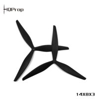HQProp 14X8X3 1CW+1CCW black glass fiber reinforced nylon propeller