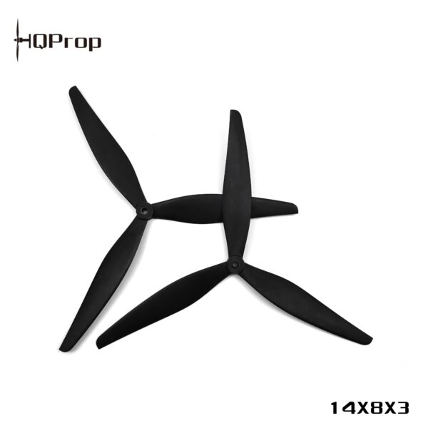 HQProp 14X8X3(1CW+1CCW) Black-Glass Fiber Reinforced Nylon