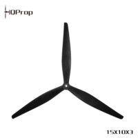 HQProp 15X10X3 1CW+1CCW black glass fiber reinforced nylon propeller