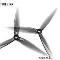 HQProp 7.5X3.7X3 light grey 2CW+2CCW polycarbonate 3-blade propeller